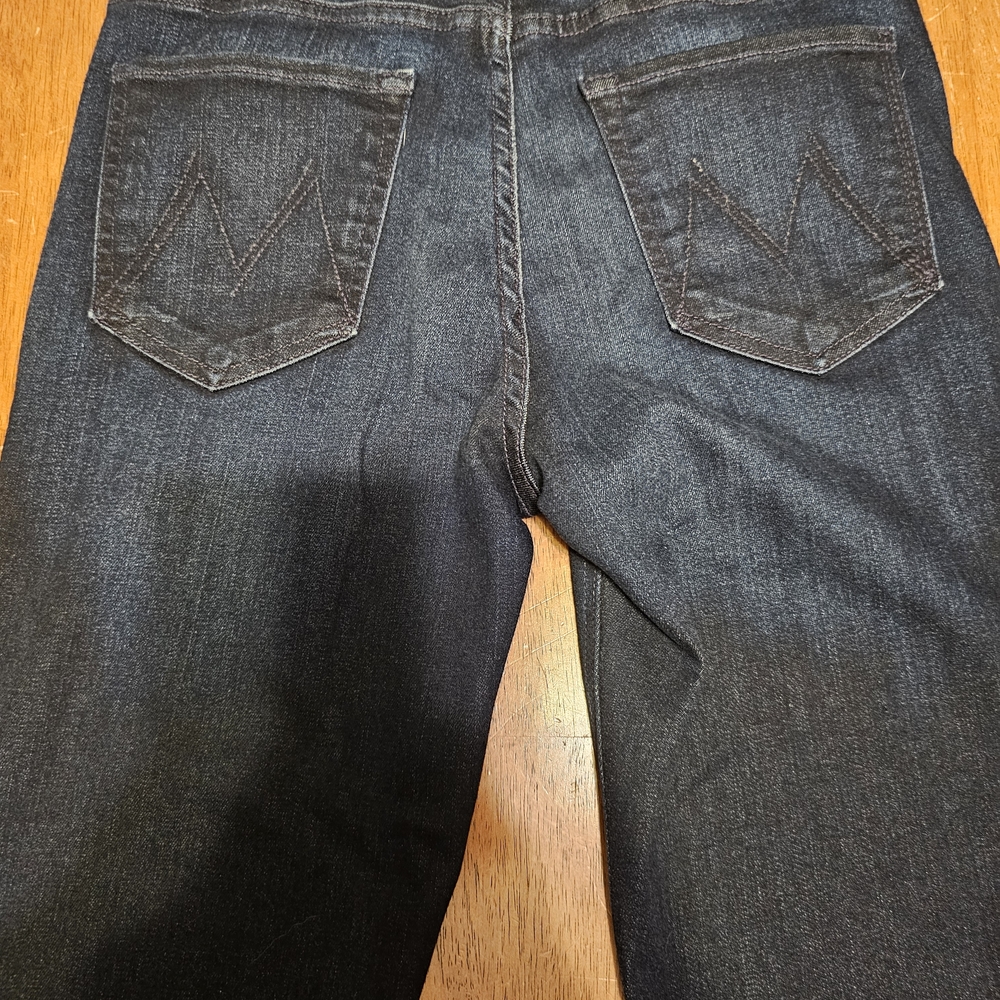 MOTHER Dark Blue Ankle & Cropped Jeans